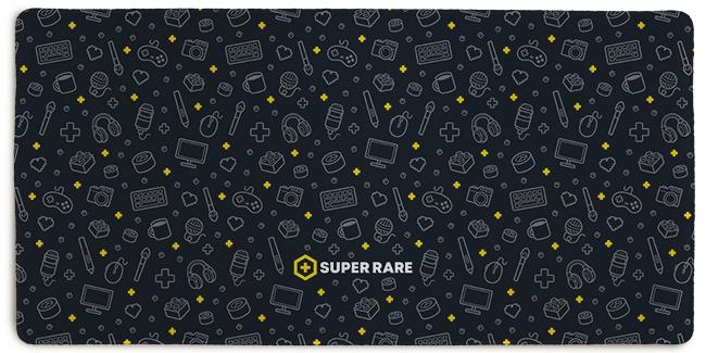 Super Rare All Over Extended Mousepad - Super Rare - Mockup - XL - Black