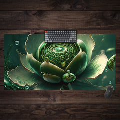 Emerald Lotus Extended Mousepad