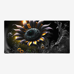 Jet Black Sunflower Extended Mousepad