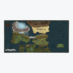 Obevarh DnD Campaign Map Extended Mousepad - Bouncer Watts - Mockup - XXL