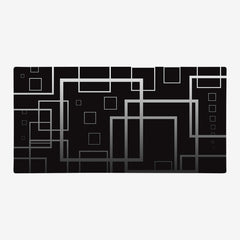 Matrix Of Squares Extended Mousepad - Carbon Beaver - Mockup - XXL - Gray