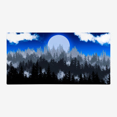 Misty Forest Extended Mousepad - Carbon Beaver - Mockup - XXL