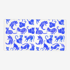 Cat Positions Pattern Extended Mousepad - CatCoq - Mockup - XXL