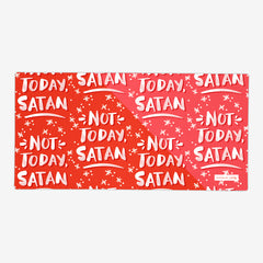 Not Today Satan Pattern Extended Mousepad - CatCoq - Mockup - XXL - Red