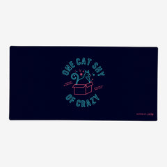 One Cat Shy of Crazy Extended Mousepad - CatCoq - Mockup - XXL