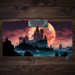 Moonlit Vampire Castle Extended Mousepad
