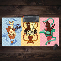 Ice Cream Cats Extended Mousepad