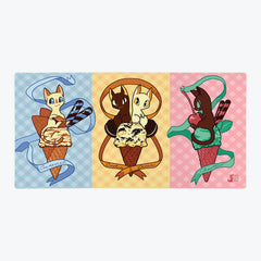 Ice Cream Cats Extended Mousepad