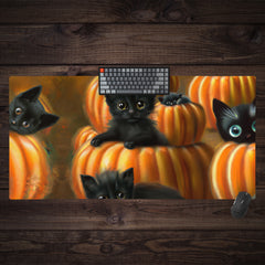 Pumpkin Kittens Extended Mousepad