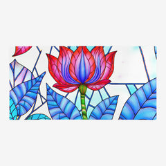 Stained Glass Lotus Extended Mousepad