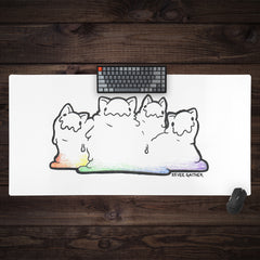 Rainbow Gloopy Cats Extended Mousepad