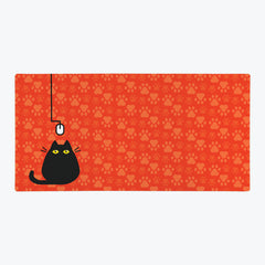 Cat and (Computer) Mouse Extended Mousepad - Inked Gaming - EG - Mockup - Red - XXL
