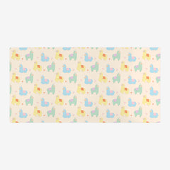 Cotton Candy Llamas Extended Mousepad