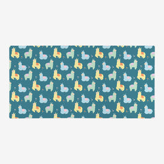 Cotton Candy Llamas Extended Mousepad
