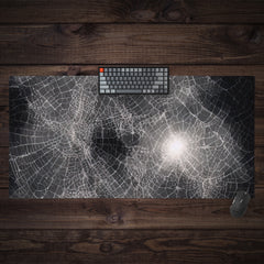 Cracks In Spiderweb AI Space Extended Mousepad