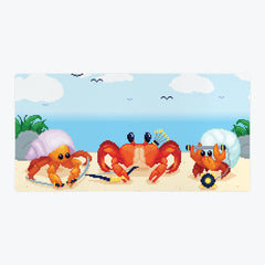 Pixel Attack Crabs Extended Mousepad - Inked Gaming - LL - Mockup - XXL