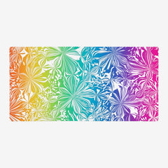 Rainbow Flowers Extended Mousepad