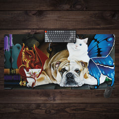 British Bulldog And Friends Extended Mousepad