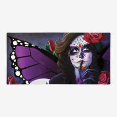 Sugar Skull Rose Garden Extended Mousepad