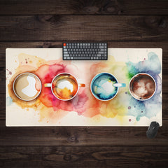 Colorful Coffee Extended Mousepad