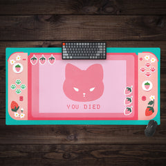 Strawberry Paw Console Extended Mousepad
