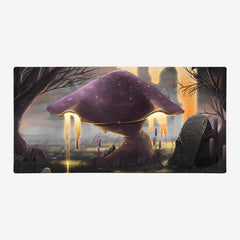 Purple Mushroom Swamp Extended Mousepad - Mundane Massacre - Mockup - XXL