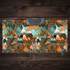 Maximalist Mountain Maze Extended Mousepad