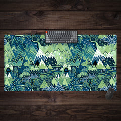 Maximalist Mountain Maze Extended Mousepad