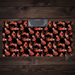 Silly Tigers Extended Mousepad