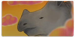 Rhino Sunset Extended Mousepad - Diddynarcon - Mockup - XXL