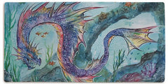 Rainbow Sea Serpent Extended Mousepad - Jessica Feinberg - Mockup - XXL
