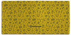 Super Rare All Over Extended Mousepad - Super Rare - Mockup - XXL - Gold
