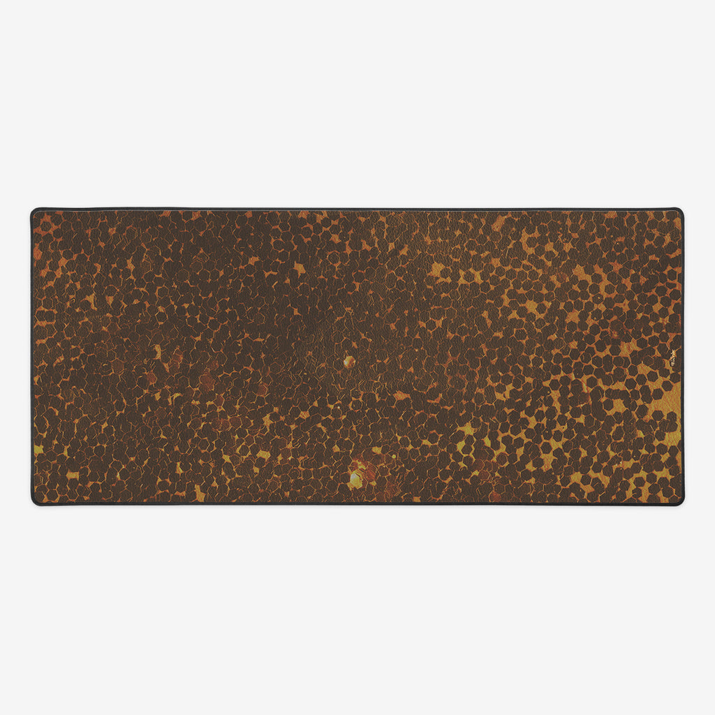 Golden Leather Large Extended Mousepad