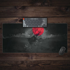 Red Sun Raven Large Extended Mousepad