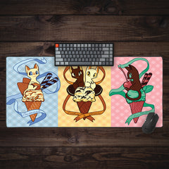 Ice Cream Cats Extended Mousepad