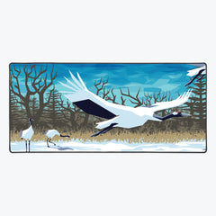 Red Crowned Cranes Extended Mousepad