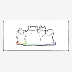 Rainbow Gloopy Cats Extended Mousepad