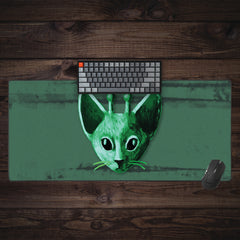 Extrapurrestrial Kitteh Extended Mousepad