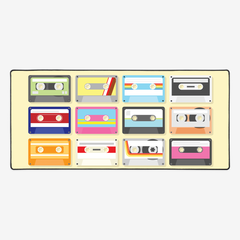 Retro Cassettes Extended Mousepad