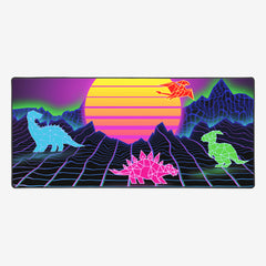 Retrowave Dinos Extended Mousepad