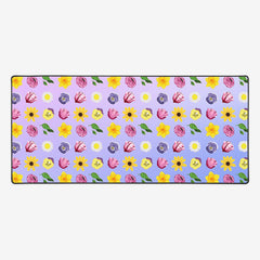 Spring Flowers Extended Mousepad - Inked Gaming - CC - Mockup - Large - Blush
