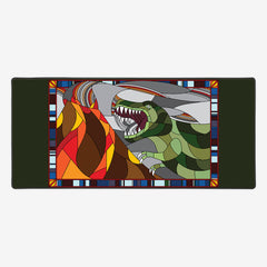 Stained Glass Dinosaur Extended Mousepad
