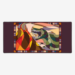 Stained Glass Dinosaur Extended Mousepad