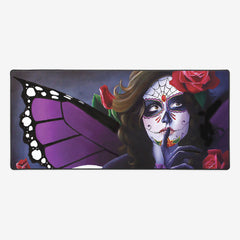 Sugar Skull Rose Garden Extended Mousepad