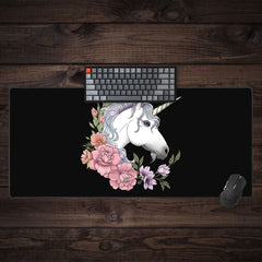 White Unicorn Extended Mousepad