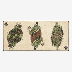 Orcish Court Of Clubs Large Extended Mousepad