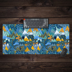 Maximalist Mountain Maze Extended Mousepad