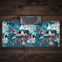 Maximalist Mountain Maze Extended Mousepad