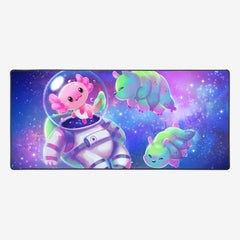 Axolotl Astronaut Extended Mousepad - TsaoShin - Mockup - Large
