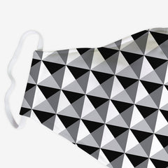 Interlocking Triangles Face Mask - Inked Gaming - HD - Corner - Gray
